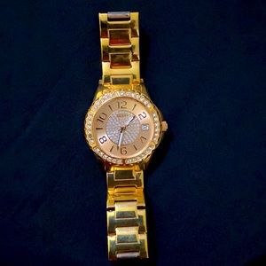 Women’s Gold Guess Watch w/ CZ